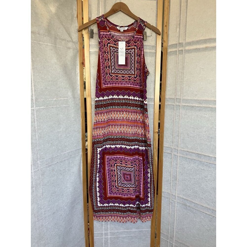 NWT Patrons of Peace Pullover Geometric Print Sleeveless Dress Medium, Beach